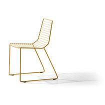 Chaise contemporaine / en acier / avec piètement...