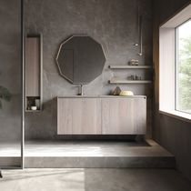Meuble vasque suspendu / bois / contemporain...