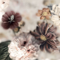 Papier peint contemporain / à motif floral...
