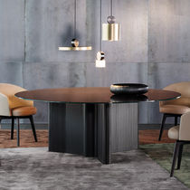 Table à manger contemporaine / en plaqué...
