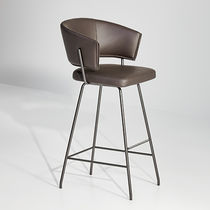 Chaise de bar contemporaine / en cuir /...