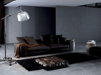 Canapé contemporain / marron / en cuir /...