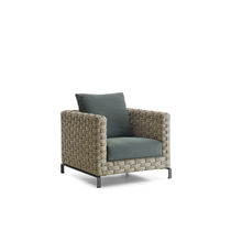 Fauteuil contemporain / en tissu / en fibres...