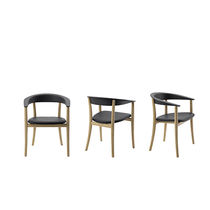 Chaise contemporaine / en bois / en cuir