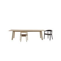Table contemporaine / en bois / rectangulaire