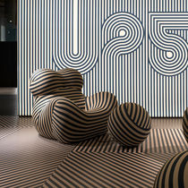 Fauteuil design Pop / en tissu / avec repose-tête...