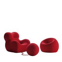 Fauteuil design Pop / en tissu / avec repose-pieds...