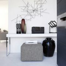 Pouf contemporain / en cuir / en tissu /...