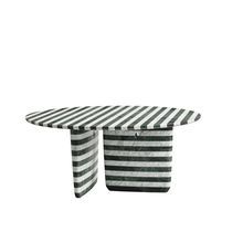 Table contemporaine / en marbre / avec piètement...