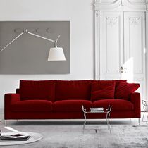 Canapé contemporain / marron / gris / blanc