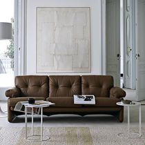 Canapé contemporain / marron / gris / blanc