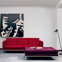 Canapé contemporain / marron / gris / blanc
