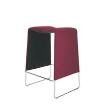 Tabouret de bar contemporain / en cuir /...