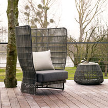 Fauteuil contemporain / en tissu / en fibres...