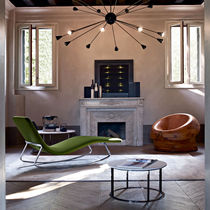 Chaise longue contemporaine / en tissu /...