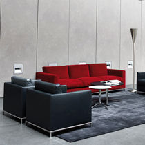 Canapé contemporain / gris / marron / blanc