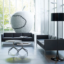 Canapé contemporain / rouge / gris / marron