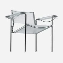Fauteuil contemporain / en cuir / en acier...