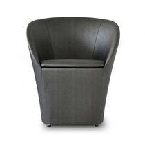 Fauteuil visiteur contemporain / en cuir...