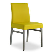 Chaise classique / en cuir / avec piètement...