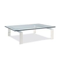 Table basse contemporaine / en verre trempé...