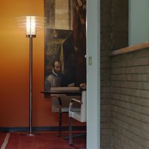 Lampe sur pied / en métal / en verre / contemporaine