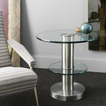 Table d'appoint contemporaine / en verre...