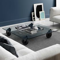 Table basse contemporaine / en verre / avec...