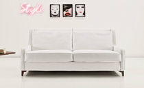 Canapé lit / contemporain / blanc / gris