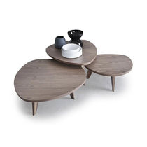 Table basse contemporaine / en noyer / modulable