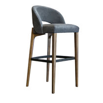 Chaise de bar contemporaine / en tissu /...
