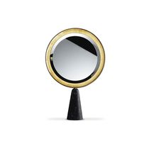 Miroir à poser / contemporain / rond / en...