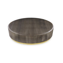 Table basse contemporaine / en bois / ronde