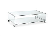 Table basse contemporaine / en verre trempé...