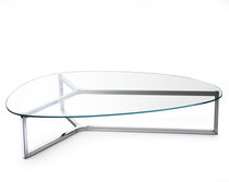 Table basse contemporaine / en verre trempé...