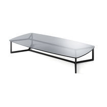 Table basse contemporaine / en verre trempé...