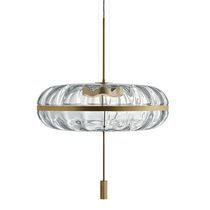 Suspension / en laiton / en verre / contemporaine
