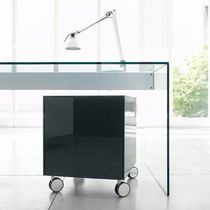 Caisson de bureau en verre laqué / à 2 tiroirs...
