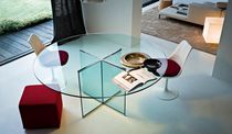 Table contemporaine / en verre trempé /...