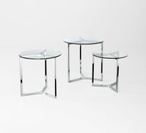 Table d'appoint contemporaine / en verre...