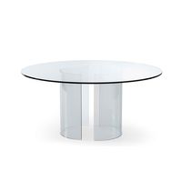 Table de réunion contemporaine / en verre...