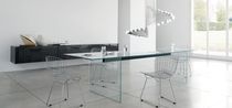 Table de réunion contemporaine / en verre...