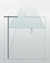 Banque d'accueil en inox / en verre