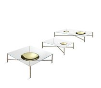 Table basse contemporaine / en verre trempé...