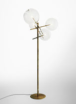 Lampe sur pied / en verre / en laiton /...