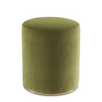 Pouf contemporain / en cuir / en tissu /...