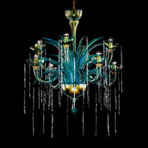 Lustre design original / en verre / 8 ampoules...
