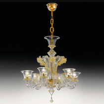 Lustre classique / en verre / 6 ampoules...