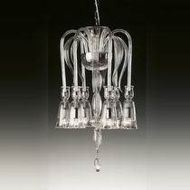 Lustre contemporain / en verre / 6 ampoules...