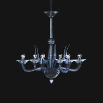 Lustre classique / en verre / 6 ampoules...